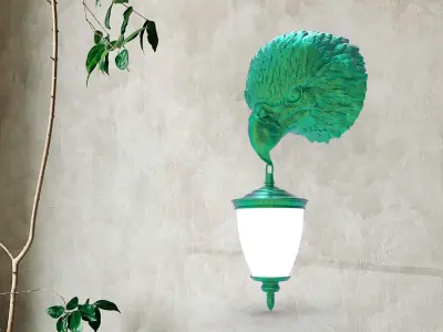 Eagle Head Wall Lamp 3D print model purchase
