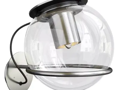 The Globe Wall Light Low-poly 3D model