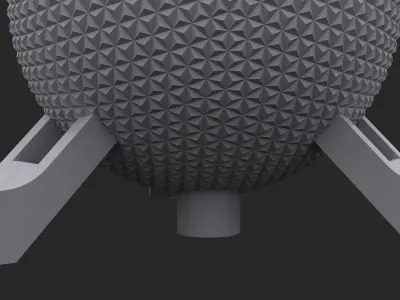 Epcot Center 3d Model Low-poly 3D model