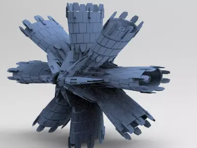 Halo Forerunner Inspired Energy Pilon Generators 5 3D model