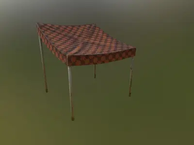 Awnings and Canopies Low-poly 3D model