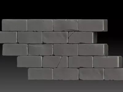 Stylized bricks 3D model