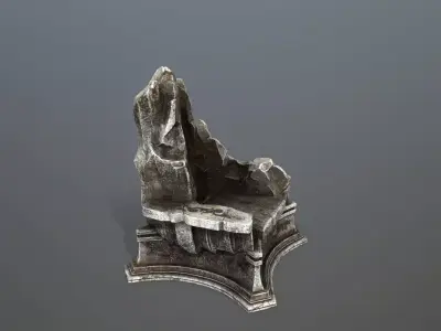 Throne Low-poly 3D model purchase