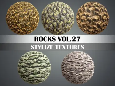 Stylized Rock Vol 27 - Hand Painted Texture Texture