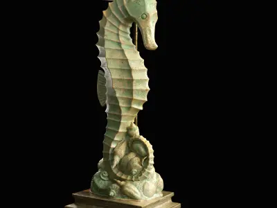Seahorse Table Lamp 3D model