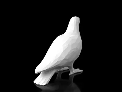 Dove Low Poligonal Low-poly 3D model