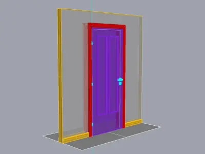 Wooden Door 3D model