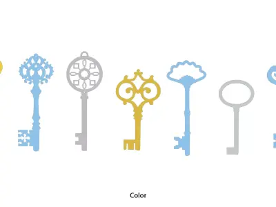 Keys Pack - 10 in 1 3D model