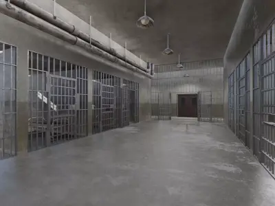 Prison Cells - Penitentiary Low-poly 3D model