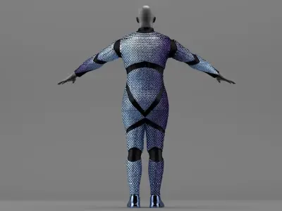 Sci-Fi Uniform Low-poly 3D model