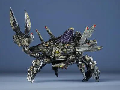 Sci-Fi Crab Low-poly 3D model