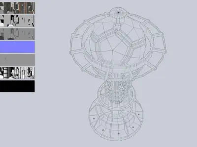 Nuclear reactor Low-poly 3D model buy