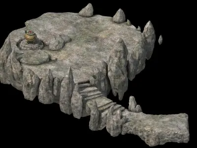 One hundred thousand mountains - mountain - stone 3D model