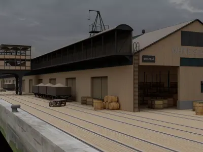 Southampton Docks -  White Star Lines Berth 44 and 43 3D model