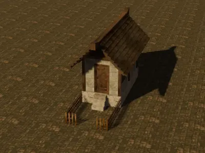 Medieval House 23 Free low-poly 3D model