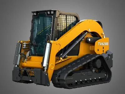 TV620B Compact Track Loader - Pallet Fork 3D model