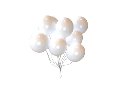Bunch of Balloons v1 014 Low-poly 3D model