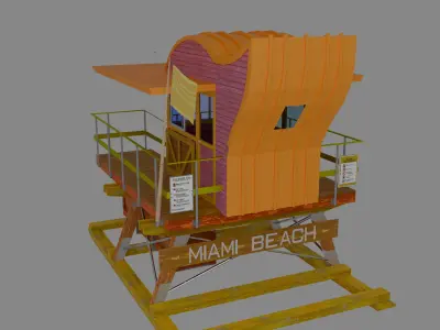 Lifeguard Tower 3D model