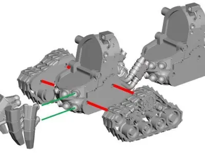 Dark Techno Enslaved Heavy Gunners 3D print model