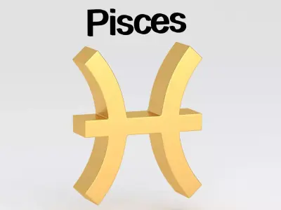 Astrological Sign pisces 3D model