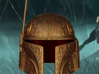 Deluxe Mandalorian Helmet 3D Print Ready 3D model