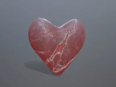 Broken Heart 10 Low-poly 3D model