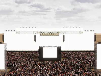 Realistic Large Festival Stage  3D model