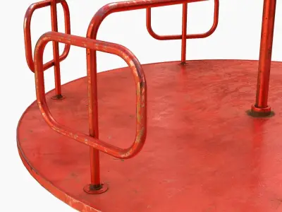 Merry-go-round carousel 08 3D model