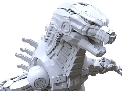 Mechzila Giant in Action Low-poly 3D model