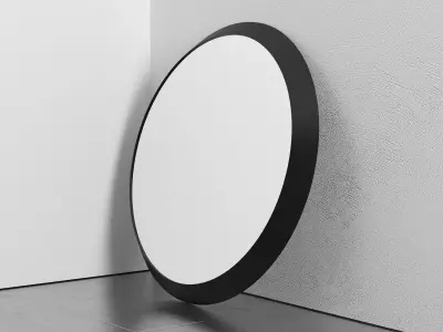 Cone R round wall mirror 3D model