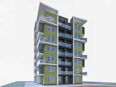 Condominium 01 Low-poly 3D model