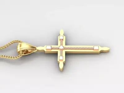 Cross Light Gold 4CP071 3DM STL 3D model