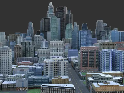 City 75 Low-poly 3D model