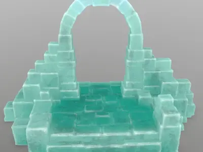 ice temple 2 Low-poly 3D model