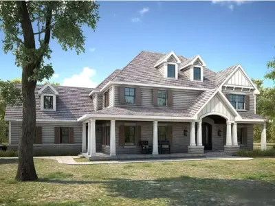 American style villa 3D model