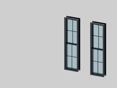 matte black windows Free low-poly 3D model