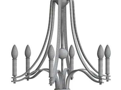 EVINGTON chandelier with four lights 3D model