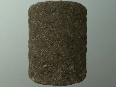 PBR Scanned Brown Mulch Texture