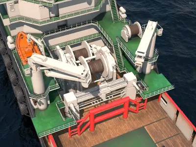  Bylgia Anchor Handling Tug with Helicopter 