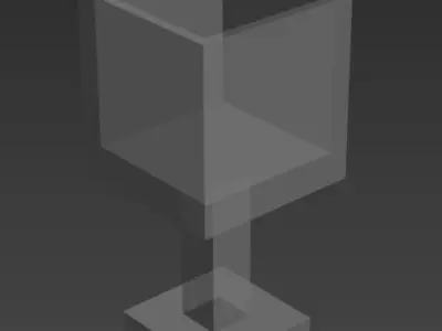 Kitchen room low poly Low-poly 3D model