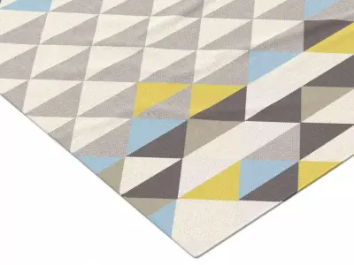 Mosaic Triangles Wool Dhurrie 3D model