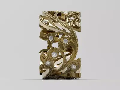 The eternity luxury cad 3d stl jewelry ring model rr0059 3D print model