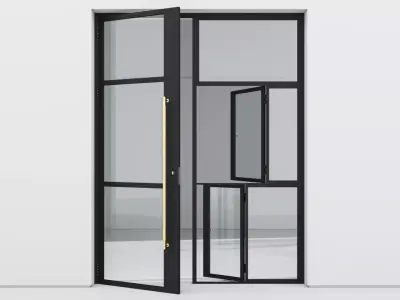 Aluminium door 299 3D model