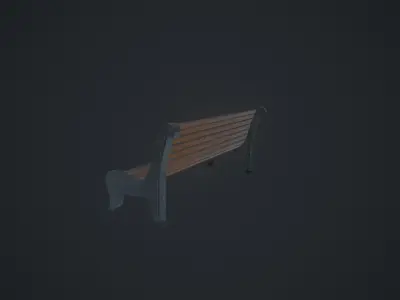 Park Bench Free low-poly 3D model get