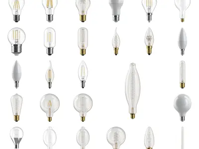 Light bulbs 3D Model Pack