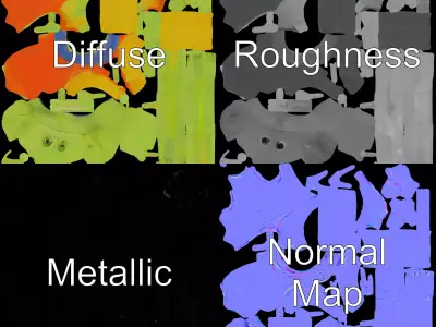 Playful Alien Character model pack Low-poly 3D model