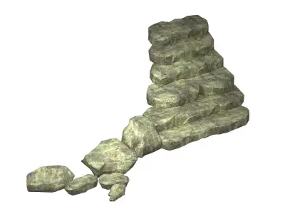 Qu You Path - Stone Ladder 02 3D model