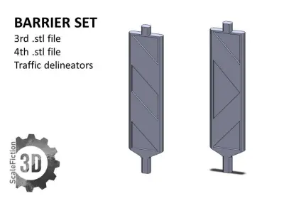  1 - 87 H0-Scale - Barriers Set - Resin printable 3D print model