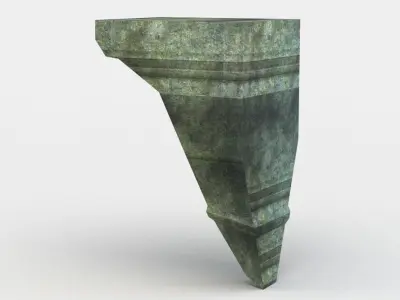 Fitting stone column Low-poly 3D model