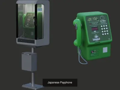 Payphone Booths 3D Model Pack